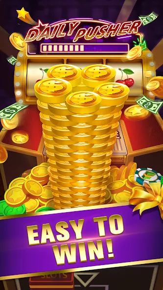 Взломанная Daily Pusher Slots 777 на Андроид — Безлимитные монеты и бонусы — скриншот 1