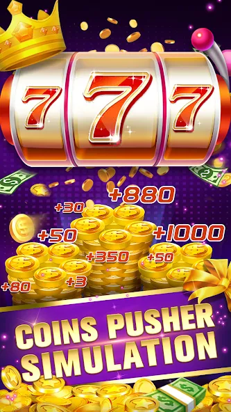 Взломанная Daily Pusher Slots 777 на Андроид — Безлимитные монеты и бонусы — скриншот 2