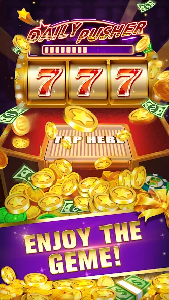 Взломанная Daily Pusher Slots 777 на Андроид — Безлимитные монеты и бонусы — скриншот 3