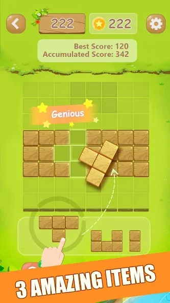 Скачать взлом Puzzle Green Blocks на Андроид — Все уровни и без рекламы — скриншот 3