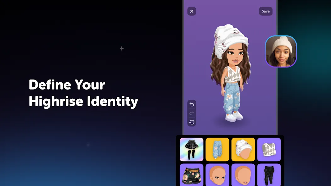 Взломанная Highrise: Avatar, Meet & Play на Андроид — Безлимитные монеты и открыты наряды — скриншот 2