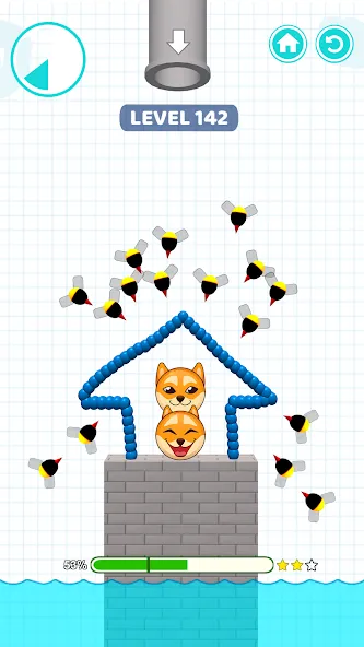 Скачать взломанную Save Balls: Brain Teaser Games — Безлимитные подсказки и открыты уровни — скриншот 2