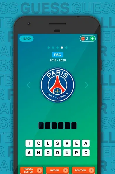 Guess The Footballer 2023 MOD APK на Android — Открыты все уровни и подсказки — скриншот 1