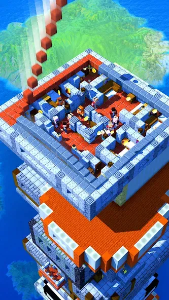 Tower Craft - Block Building на Андроид — Мод Безлимитные ресурсы и открыты все блоки — скриншот 2