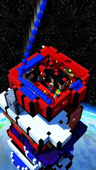 Tower Craft - Block Building на Андроид — Мод Безлимитные ресурсы и открыты все блоки — скриншот 5