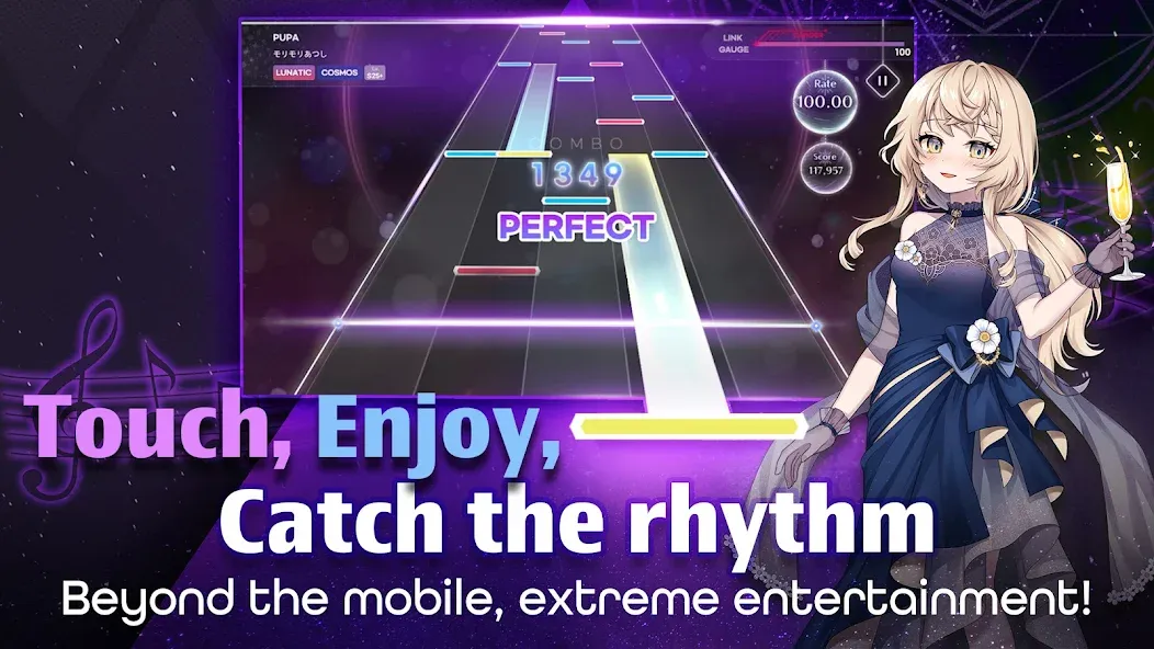 Скачать взломанную KALPA - Original Rhythm Game — Открыты все песни и безлимитные ресурсы — скриншот 3