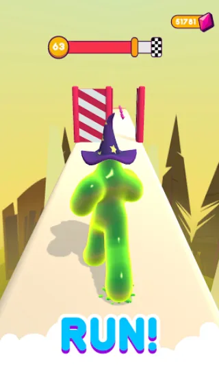Blob Runner 3D на Андроид — Безлимитные монеты и открыты скины — скриншот 1