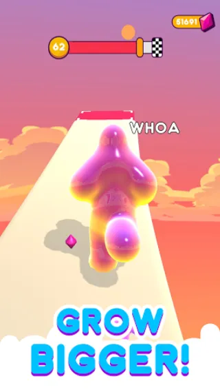 Blob Runner 3D на Андроид — Безлимитные монеты и открыты скины — скриншот 2