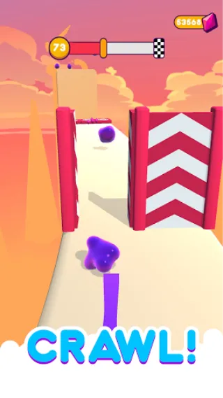 Blob Runner 3D на Андроид — Безлимитные монеты и открыты скины — скриншот 4