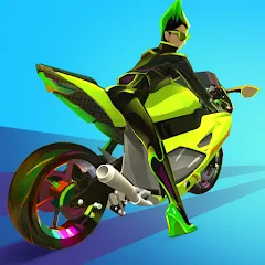 Взлом Wild Wheels: Bike Racing — Безлимитные деньги и все байки открыты