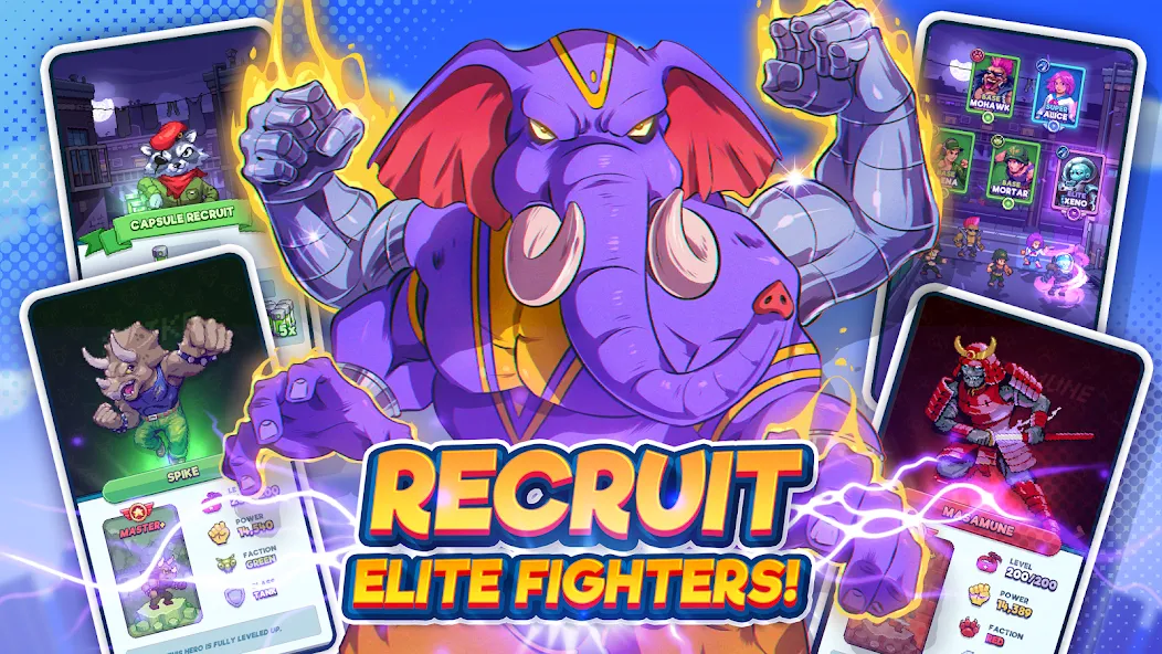 Скачать Tap Force (Мод: Безлимитные деньги и усиленные бойцы) на Андроид — скриншот 2