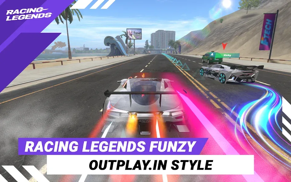 Скачать Racing Legends Funzy (Мод: Безлимитные деньги и топливо) на Андроид — скриншот 1