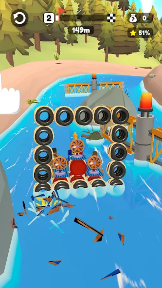 Raft Racing Mod APK Безлимитные ресурсы и ускоренный крафт — Скачать на Андроид — скриншот 4