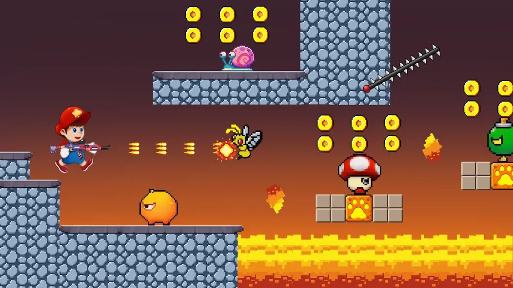 Скачать Super Mano : Adventure Jump с модом — Безлимитные монеты и все уровни — скриншот 1