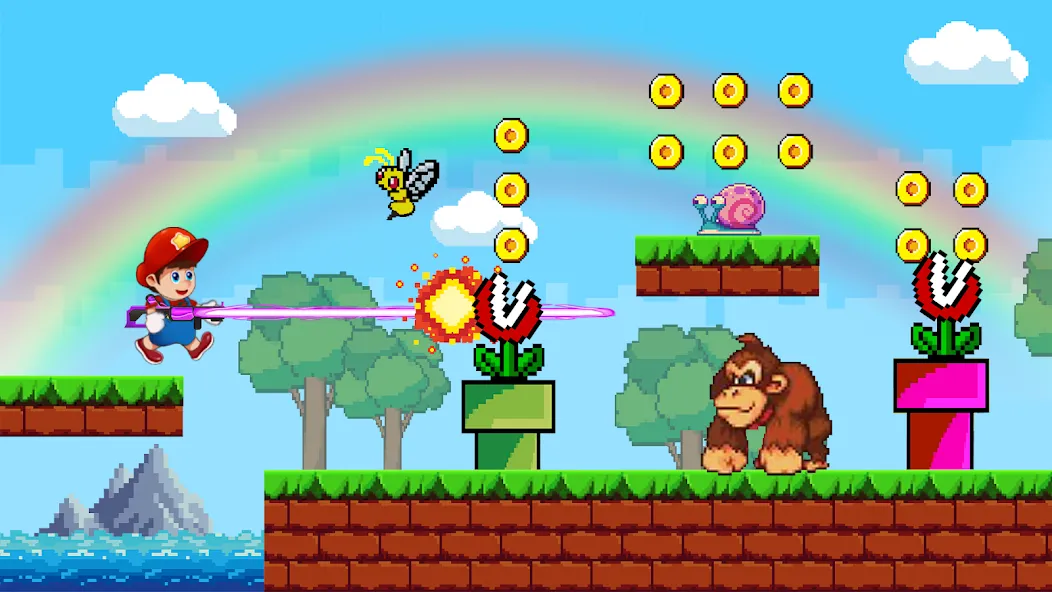 Скачать Super Mano : Adventure Jump с модом — Безлимитные монеты и все уровни — скриншот 2
