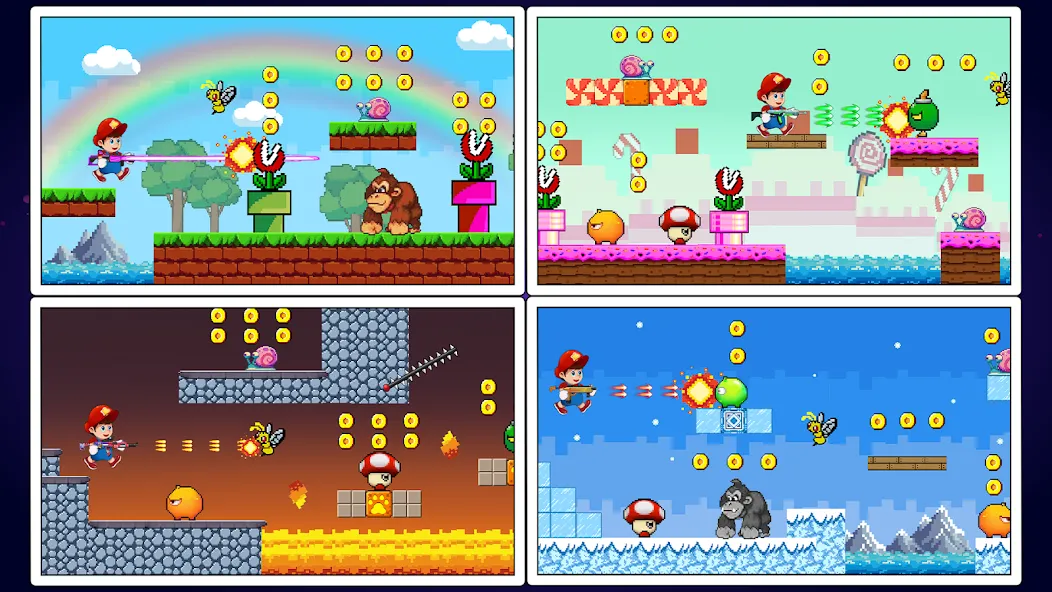 Скачать Super Mano : Adventure Jump с модом — Безлимитные монеты и все уровни — скриншот 3