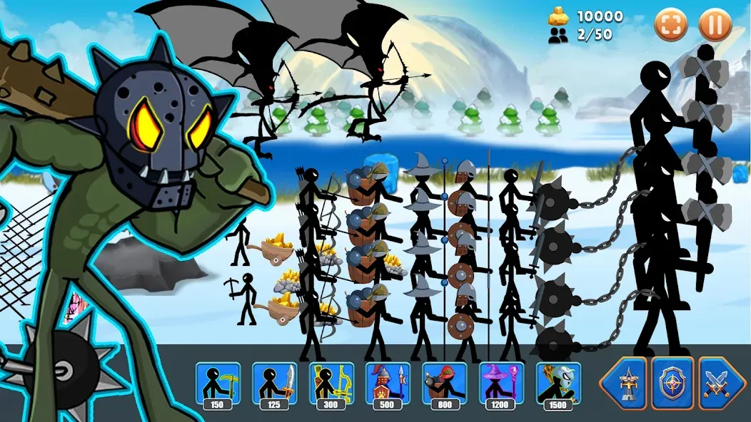 Скачать Stick Battle : War of Stick — Последняя версия (Безлимитные деньги и оружие) — скриншот 3