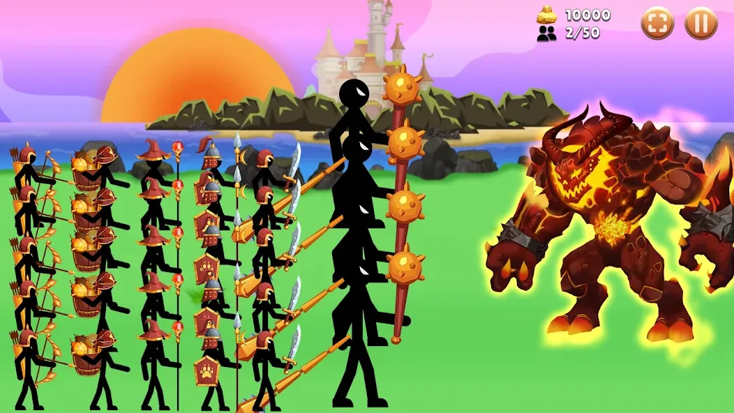 Скачать Stick Battle : War of Stick — Последняя версия (Безлимитные деньги и оружие) — скриншот 4