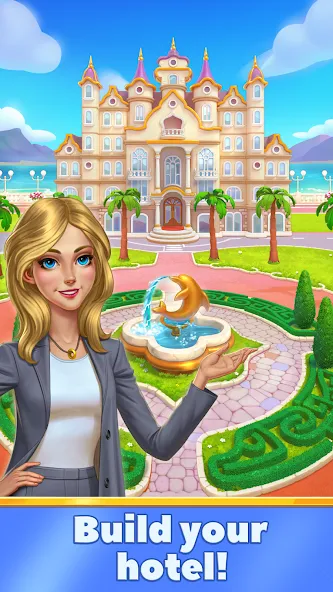 Скачать Emily's Hotel Solitaire (Мод: Безлимитные монеты и подсказки) на Андроид — скриншот 5