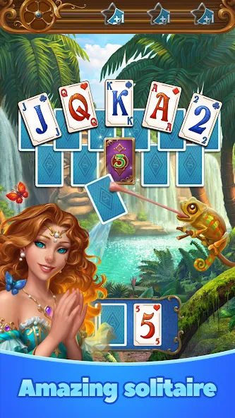 Скачать Magic Story of Solitaire Cards MOD APK — Безлимитные подсказки и джокеры — скриншот 1
