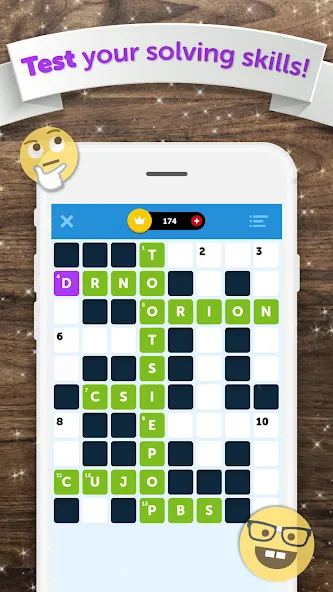 Crossword Quiz MOD APK на Android — Открыты все ответы и уровни — скриншот 1