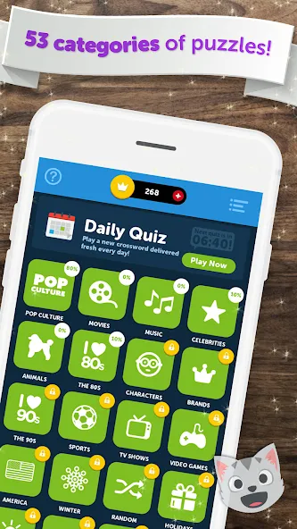 Crossword Quiz MOD APK на Android — Открыты все ответы и уровни — скриншот 3