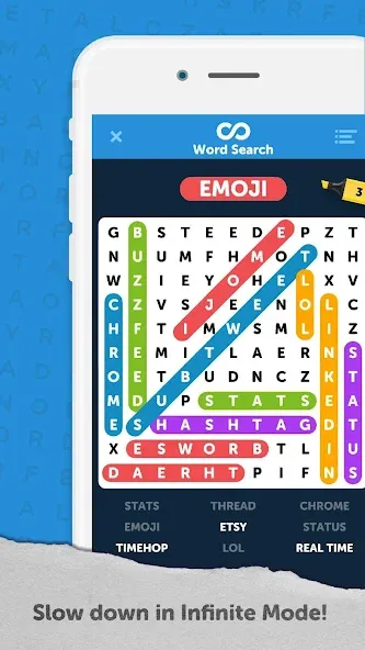 Скачать Infinite Word Search Puzzles MOD APK — Безлимитные подсказки и монеты — скриншот 4 Скачать Infinite Word Search Puzzles MOD APK — Безлимитные подсказки и монеты — скриншот 4