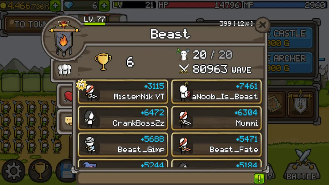 Grow Castle - Tower Defense MOD — Безлимитные деньги и усиленные башни на Андроид — скриншот 4