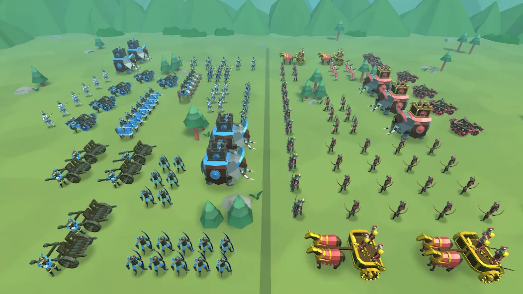 Скачать взлом Epic Battle Simulator 2 на Андроид — Безлимитные ресурсы и разблокированы войска — скриншот 2