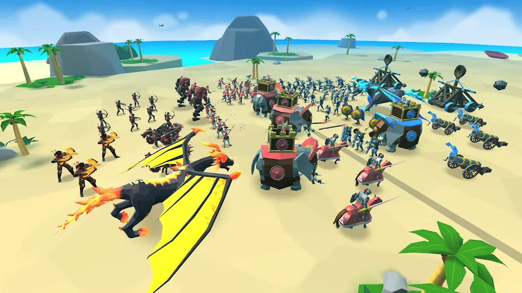Скачать взлом Epic Battle Simulator 2 на Андроид — Безлимитные ресурсы и разблокированы войска — скриншот 3