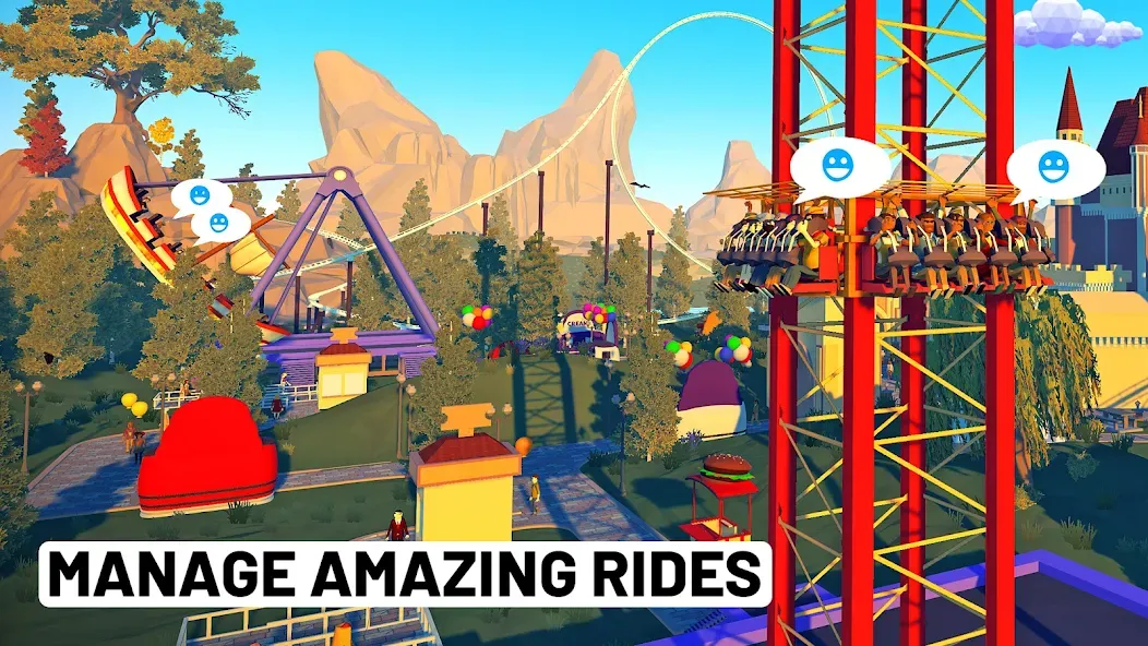 Скачать Real Coaster: Idle Game — Модификация Безлимитные деньги и все аттракционы — скриншот 2