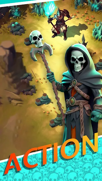 Necromancer Hero: Skeletons 3D — Много денег и мощная армия — скриншот 1
