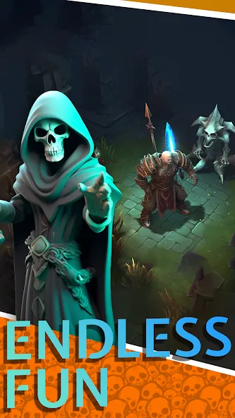 Necromancer Hero: Skeletons 3D — Много денег и мощная армия — скриншот 2