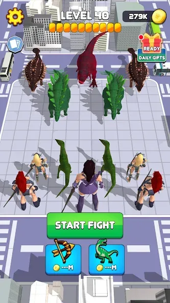 Dinosaur Monster Fight Battle — Взломанная версия (Безлимитные деньги и мощные динозавры) — скриншот 4