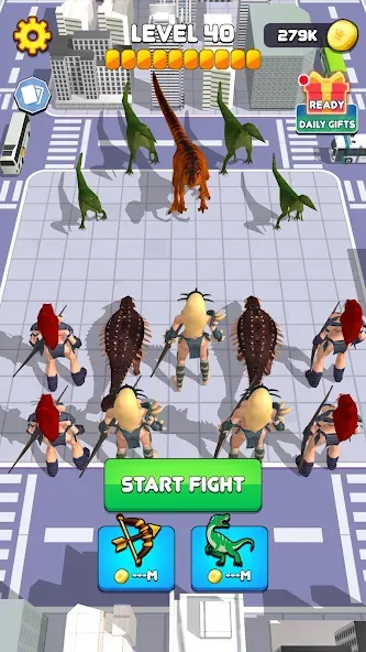 Dinosaur Monster Fight Battle — Взломанная версия (Безлимитные деньги и мощные динозавры) — скриншот 5