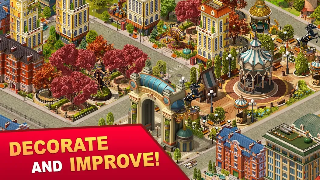 Steam City: Town building game MOD APK — Безлимитные деньги и ресурсы — скриншот 4
