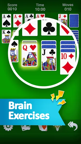 Solitaire на Андроид — Мод Без рекламы и открыты все темы — скриншот 1