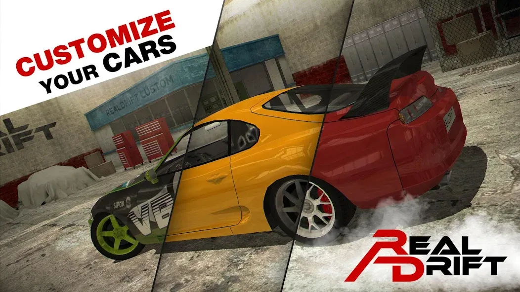 Скачать взлом Real Drift Car Racing Lite на Андроид — Безлимитные деньги и открыты все машины — скриншот 3