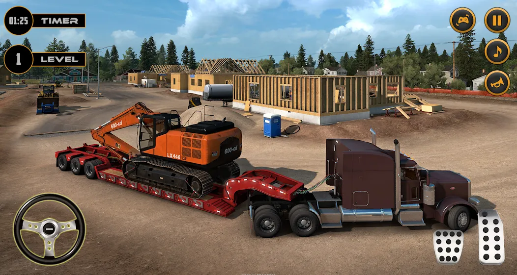 Real Excavator Simulator Games — Мод: Безлимитные деньги и топливо — скриншот 2 Real Excavator Simulator Games — Мод: Безлимитные деньги и топливо — скриншот 2