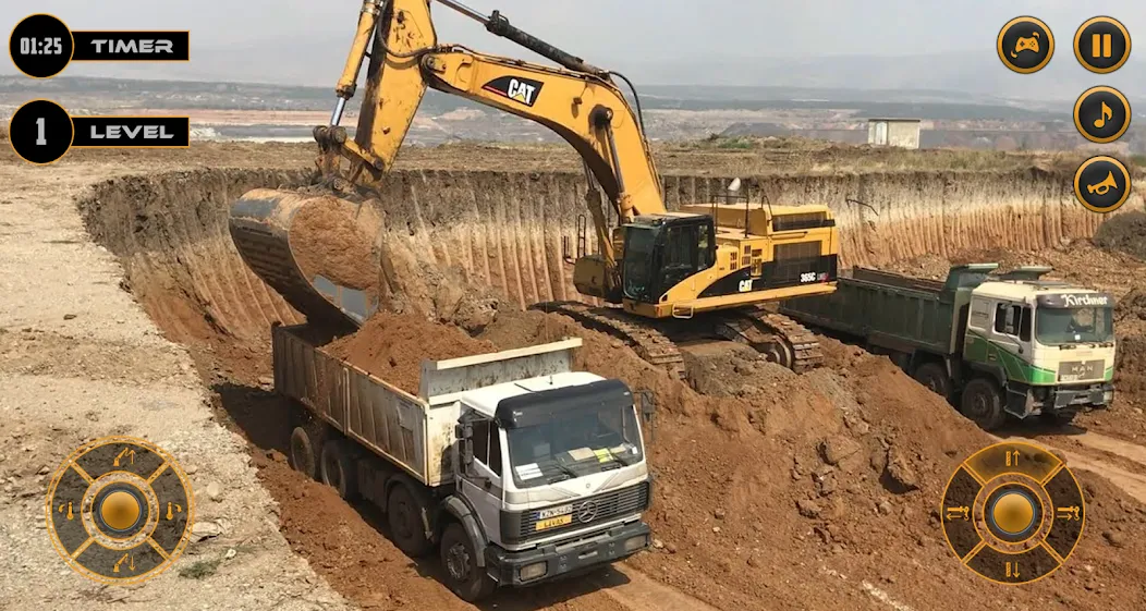 Real Excavator Simulator Games — Мод: Безлимитные деньги и топливо — скриншот 5 Real Excavator Simulator Games — Мод: Безлимитные деньги и топливо — скриншот 5