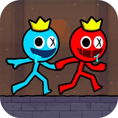 Red and Blue Stickman 2024 на Андроид — Открыты все уровни и скины