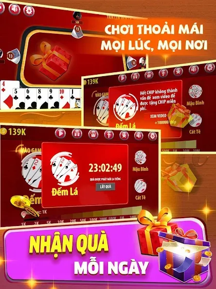 Tiến Lên Đếm Lá - Tien Len MOD APK — Безлимитные монеты и подсказки — скриншот 3