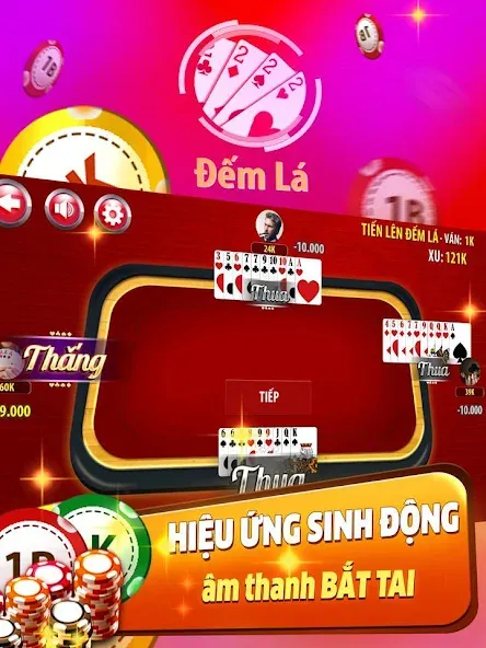 Tiến Lên Đếm Lá - Tien Len MOD APK — Безлимитные монеты и подсказки — скриншот 4