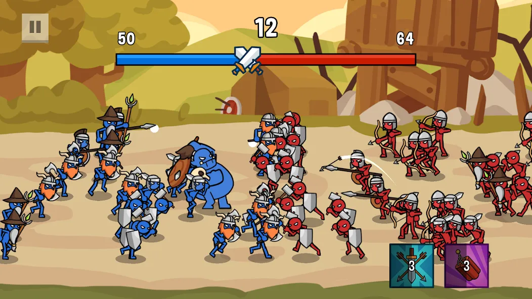 Скачать Stick Battle: War of Legions (Мод: Безлимитные деньги и ресурсы) на Андроид — скриншот 1 Скачать Stick Battle: War of Legions (Мод: Безлимитные деньги и ресурсы) на Андроид — скриншот 1