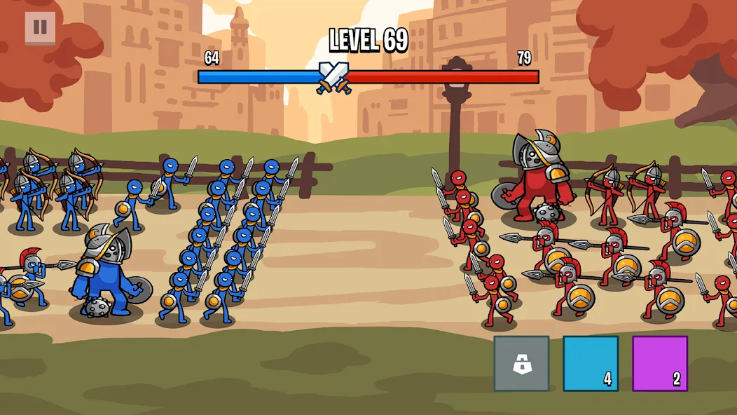 Скачать Stick Battle: War of Legions (Мод: Безлимитные деньги и ресурсы) на Андроид — скриншот 2 Скачать Stick Battle: War of Legions (Мод: Безлимитные деньги и ресурсы) на Андроид — скриншот 2