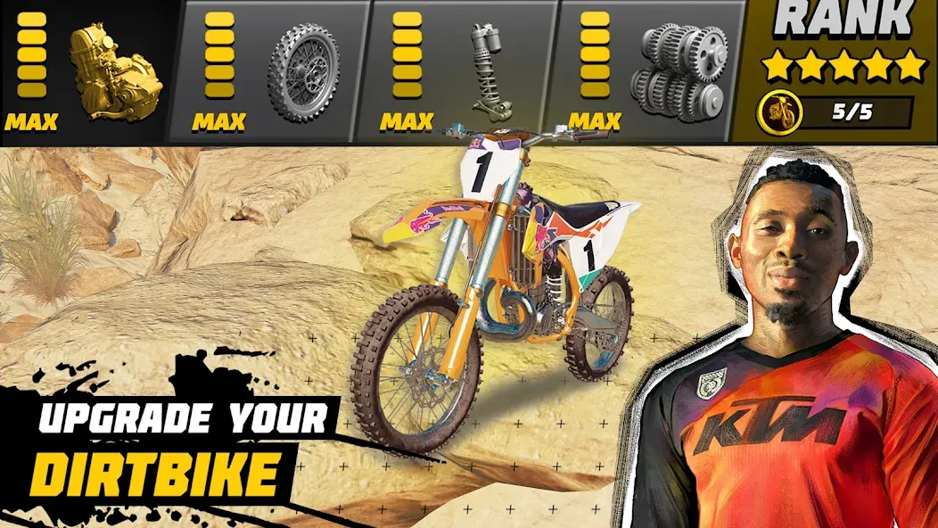 Dirt Bike Unchained: MX Racing — Взломанная версия (Безлимитные деньги и открыты все байки) — скриншот 3 Dirt Bike Unchained: MX Racing — Взломанная версия (Безлимитные деньги и открыты все байки) — скриншот 3