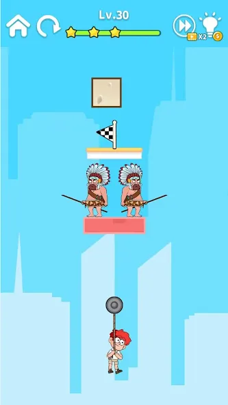 Zipline Rescue: Physics Game — Безлимитные деньги и все уровни — скриншот 3 Zipline Rescue: Physics Game — Безлимитные деньги и все уровни — скриншот 3