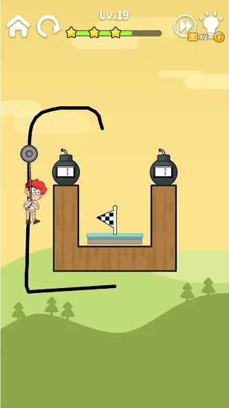 Zipline Rescue: Physics Game — Безлимитные деньги и все уровни — скриншот 4 Zipline Rescue: Physics Game — Безлимитные деньги и все уровни — скриншот 4