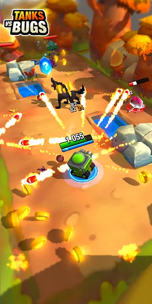 Tanks vs Bugs (Мод Безлимитные деньги и мощные танки) — скриншот 3 Tanks vs Bugs (Мод Безлимитные деньги и мощные танки) — скриншот 3
