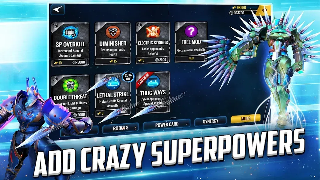 Скачать Ultimate Robot Fighting MOD APK — Безлимитные деньги и энергия — скриншот 4